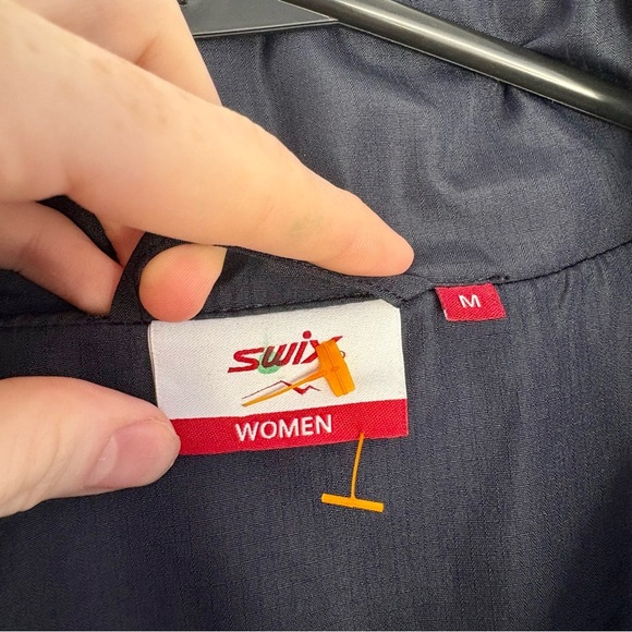 SWIX Women’s Jacket Full Zip Blue Black Activewear Running Swixfactor Medium - Picture 7 of 8